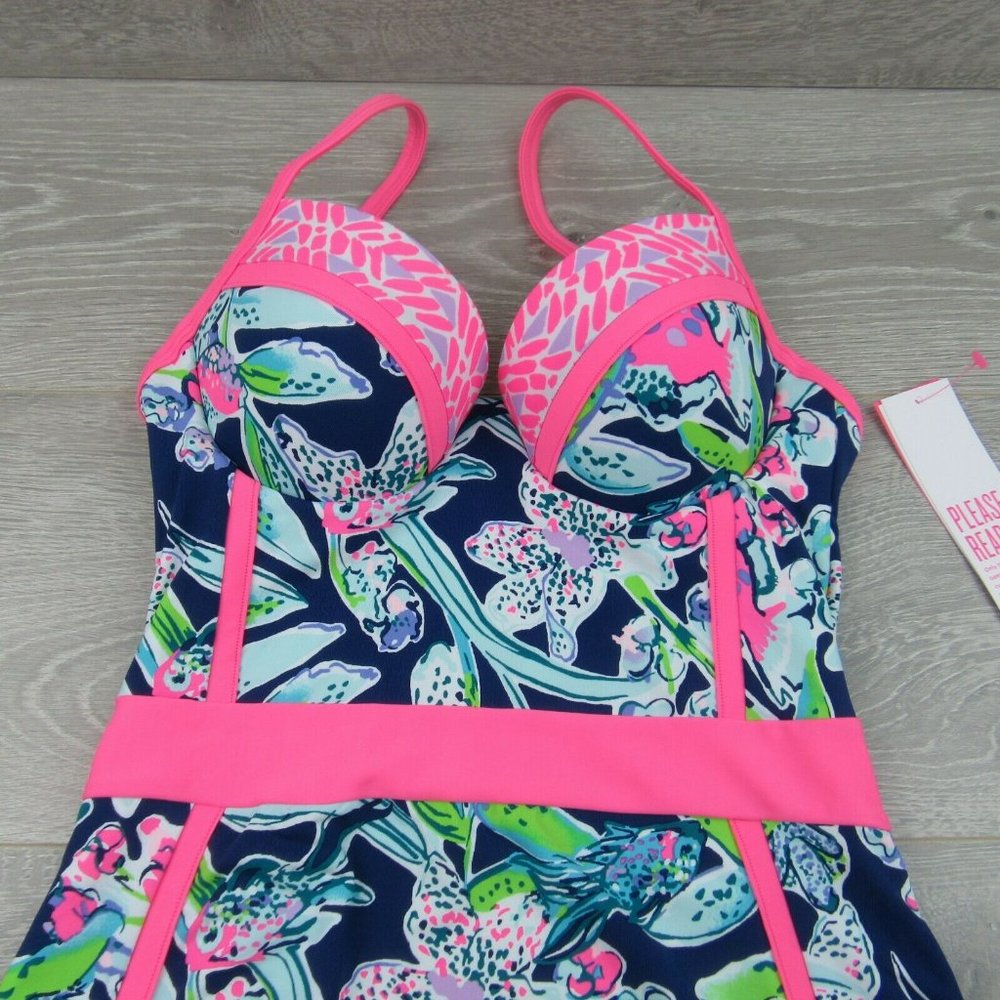 Lilly Pulitzer Palma Sway This Way Deep Sea Navy 4 - Picture 2 of 12